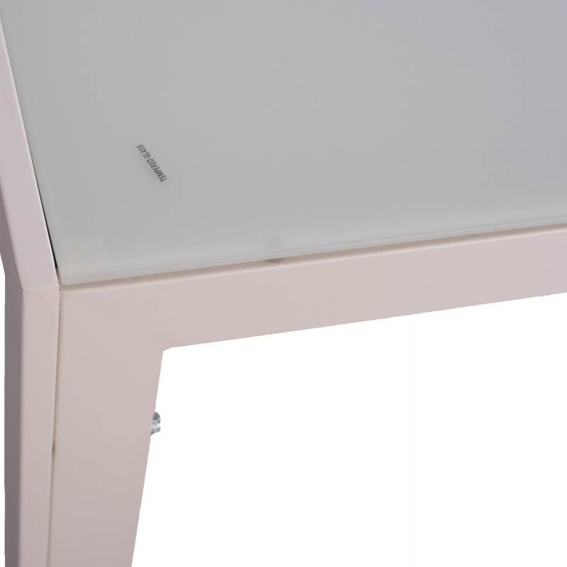 ΣΕΤ ΤΡΑΠΕΖΑΡΙΑΣ 7ΤΜΧ OFER HM21005.03 ΚΑΡΕΚΛΕΣ ΑΛΟΥΜ. & ΜΕΤΑΛ.ΤΡΑΠΕΖΙ 150x90εκ--ΛΕΥΚΟ