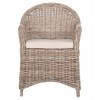 ΠΟΛΥΘΡΟΝΑ ΜΕ ΕΚΡΟΥ ΜΑΞΙΛΑΡΙ KEYLA HM9536 ΚΑΦΕ RATTAN 63x65x87Υεκ.