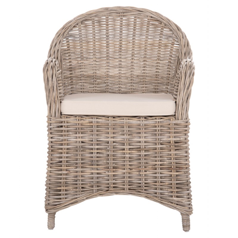 ΠΟΛΥΘΡΟΝΑ ΜΕ ΕΚΡΟΥ ΜΑΞΙΛΑΡΙ KEYLA HM9536 ΚΑΦΕ RATTAN 63x65x87Υεκ.