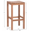 ΣΕΤ ΤΡΑΠΕΖΙ ΜΕ 2 ΣΚΑΜΠΟ ΜΠΑΡ PRESSCOT HM10918 ΞΥΛΟ TEAK ΣΕ ΦΥΣΙΚΟ ΧΡΩΜΑ