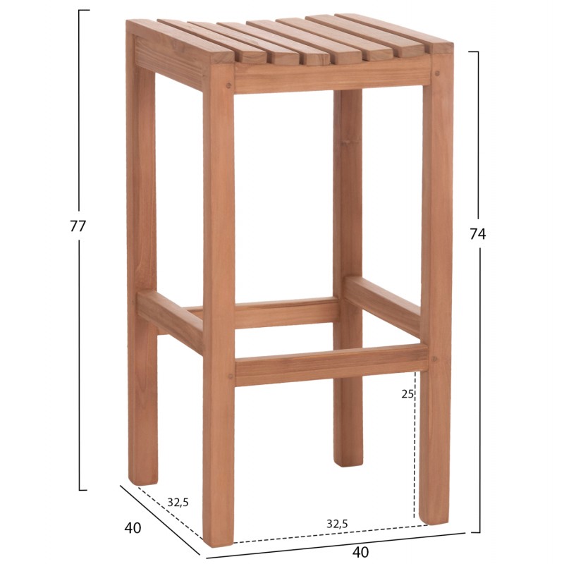 ΣΕΤ ΤΡΑΠΕΖΙ ΜΕ 2 ΣΚΑΜΠΟ ΜΠΑΡ PRESSCOT HM10918 ΞΥΛΟ TEAK ΣΕ ΦΥΣΙΚΟ ΧΡΩΜΑ