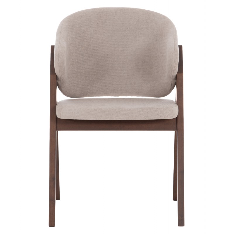 ΚΑΡΕΚΛΑ HANA HM9746.11 RUBBERWOOD ΣΕ ΜΑΥΡΟ ΧΡΩΜΑ-ΓΚΡΙ ΥΦΑΣΜΑ 55,5x60x85Yεκ.