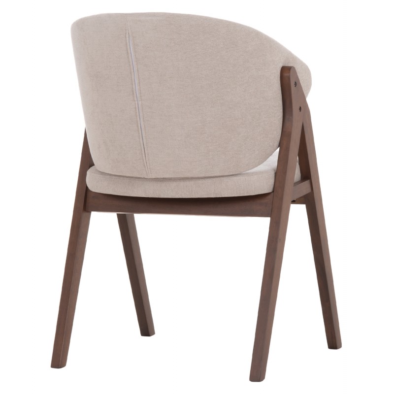 ΚΑΡΕΚΛΑ HANA HM9746.11 RUBBERWOOD ΣΕ ΜΑΥΡΟ ΧΡΩΜΑ-ΓΚΡΙ ΥΦΑΣΜΑ 55,5x60x85Yεκ.
