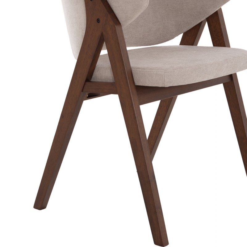 ΚΑΡΕΚΛΑ HANA HM9746.11 RUBBERWOOD ΣΕ ΜΑΥΡΟ ΧΡΩΜΑ-ΓΚΡΙ ΥΦΑΣΜΑ 55,5x60x85Yεκ.