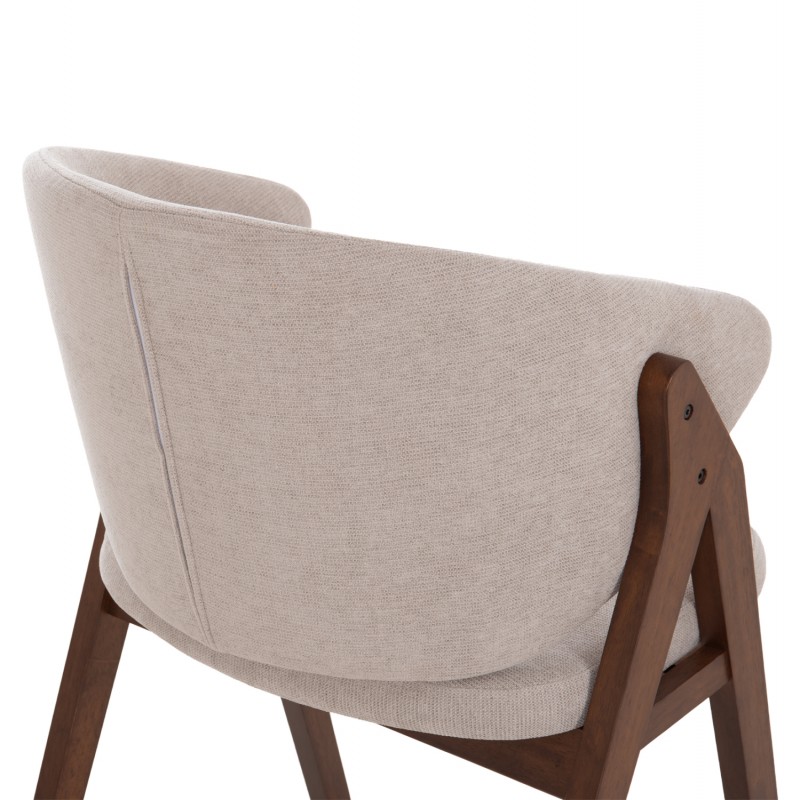 ΚΑΡΕΚΛΑ HANA HM9746.11 RUBBERWOOD ΣΕ ΜΑΥΡΟ ΧΡΩΜΑ-ΓΚΡΙ ΥΦΑΣΜΑ 55,5x60x85Yεκ.