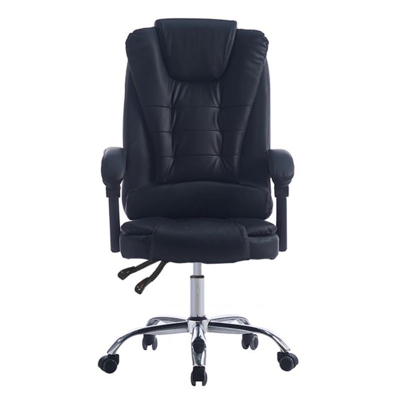 ΚΑΡΕΚΛΑ ΓΡΑΦΕΙΟΥ ΔΙΕΥΘΥΝΤΙΚΗ KYRON HM1221.01 ΜΑΥΡO PU--ΒΑΣΗ ΧΡΩΜΙΟΥ 65x46x112Υεκ