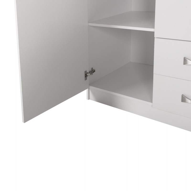 ΝΤΟΥΛΑΠΑ 3ΦΥΛΛΗ ΜΕ ΠΑΤΑΡΙ CARLY HM10891.05 ΜΕΛΑΜΙΝΗ ΣΕ ΛΕΥΚΟ 150X55Χ240Υεκ.