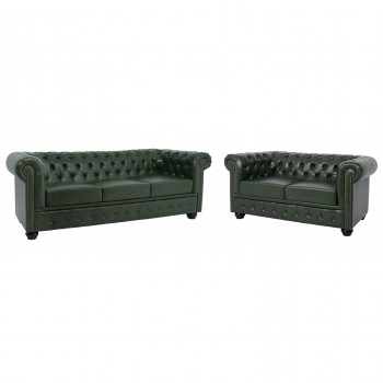 ΣΕΤ ΚΑΝΑΠΕΣ 2ΘΕΣΙΟΣ & 3ΘΕΣΙΟΣ HM10911.08 PU ΔΕΡΜΑ Τ.CHESTERFIELD ΚΥΠΑΡΙΣΣΙ