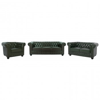 ΣΕΤ ΣΑΛΟΝΙ 3ΤΜΧ MOBAR HM10912.08 PU ΔΕΡΜΑ Τ.CHESTERFIELD ΚΥΠΑΡΙΣΣΙ
