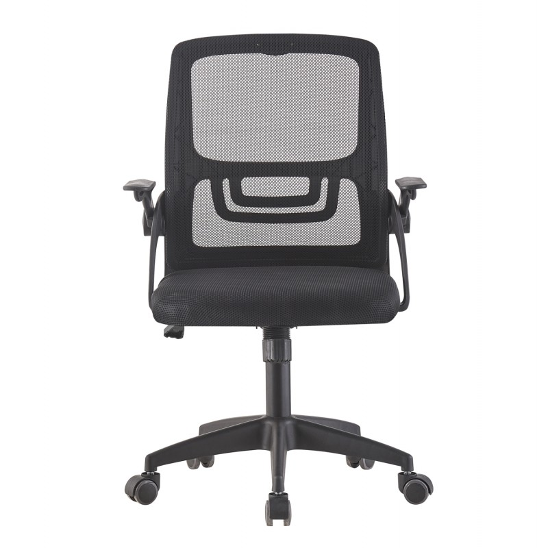 ΚΑΡΕΚΛΑ ΓΡΑΦΕΙΟΥ NETTIS HM1220.01 ΜΑΥΡO MESH-ΒΑΣΗ ΠΟΛΥΠΡΟΠΥΛΕΝΙΟΥ 47x47x109-119Υεκ