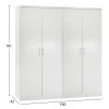 ΣΕΤ 2 ΝΤΟΥΛΑΠΕΣ 2ΦΥΛΛΕΣ JENNA HM11350.05 ΜΕΛΑΜΙΝΗ ΣΕ ΛΕΥΚΟ 160x43x181Υεκ