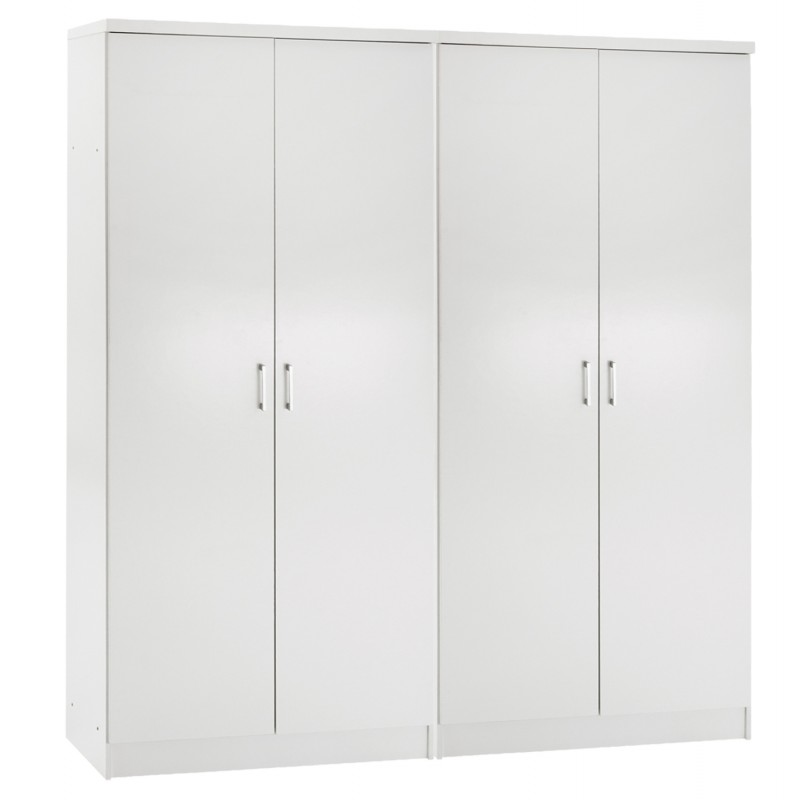 ΣΕΤ 2 ΝΤΟΥΛΑΠΕΣ 2ΦΥΛΛΕΣ JENNA HM11350.05 ΜΕΛΑΜΙΝΗ ΣΕ ΛΕΥΚΟ 160x43x181Υεκ
