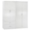 ΝΤΟΥΛΑΠΑ 4-ΦΥΛΛΗ ΜΕ 2 ΣΥΡΤΑΡΙΑ JENNA HM11351.05 ΜΕΛΑΜΙΝΗ ΣΕ ΛΕΥΚΟ 160x43x181Υ