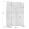 ΣΕΤ 2 ΝΤΟΥΛΑΠΕΣ 2ΦΥΛΛΕΣ ΜΕ ΠΑΤΑΡΙΑ JENNA HM11353.05 ΜΕΛΑΜΙΝΗ ΣΕ ΛΕΥΚΟ 160x43x240Υεκ