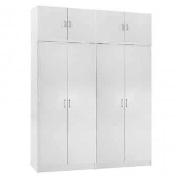 ΣΕΤ 2 ΝΤΟΥΛΑΠΕΣ 2ΦΥΛΛΕΣ ΜΕ ΠΑΤΑΡΙΑ JENNA HM11353.05 ΜΕΛΑΜΙΝΗ ΣΕ ΛΕΥΚΟ 160x43x240Υεκ