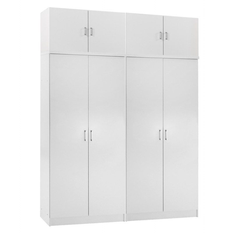 ΣΕΤ 2 ΝΤΟΥΛΑΠΕΣ 2ΦΥΛΛΕΣ ΜΕ ΠΑΤΑΡΙΑ JENNA HM11353.05 ΜΕΛΑΜΙΝΗ ΣΕ ΛΕΥΚΟ 160x43x240Υεκ