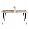 ΤΡΑΠΕΖΙ ΤΡΑΠΕΖΑΡΙΑΣ SINTERED STONE TOM HM8588.03 BROWN-WHITE MARBLE 160x90x76Y εκ.