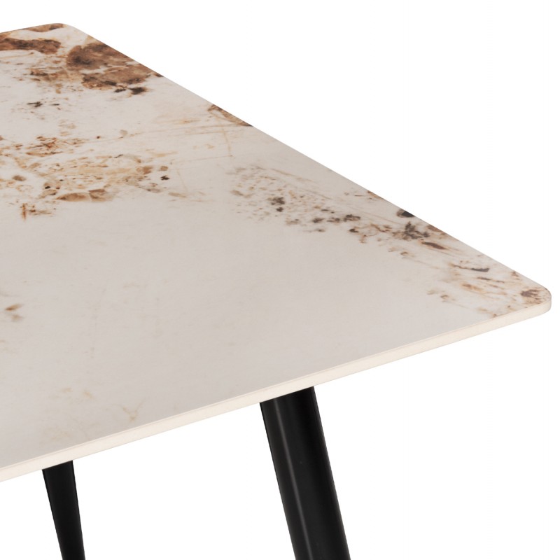 ΤΡΑΠΕΖΙ ΤΡΑΠΕΖΑΡΙΑΣ SINTERED STONE TOM HM8588.03 BROWN-WHITE MARBLE 160x90x76Y εκ.