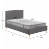 ΚΡΕΒΑΤΙ ΗΜΙΔΙΠΛΟ ΜΕ ΣΤΡΩΜΑ MAYLIN HM10758.10 ΓΚΡΙ ΥΦΑΣΜΑ--ΣΤΡΩΜΑ 120Χ200εκ