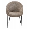 ΠΟΛΥΘΡΟΝΑ ΤΡΑΠΕΖΑΡΙΑΣ DRENNY HM18424.03 TAUPE ΥΦΑΣΜΑ-ΜΕΤΑΛ.ΜΑΥΡΑ ΠΟΔΙΑ 62x63x85Υεκ