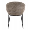 ΠΟΛΥΘΡΟΝΑ ΤΡΑΠΕΖΑΡΙΑΣ DRENNY HM18424.03 TAUPE ΥΦΑΣΜΑ-ΜΕΤΑΛ.ΜΑΥΡΑ ΠΟΔΙΑ 62x63x85Υεκ