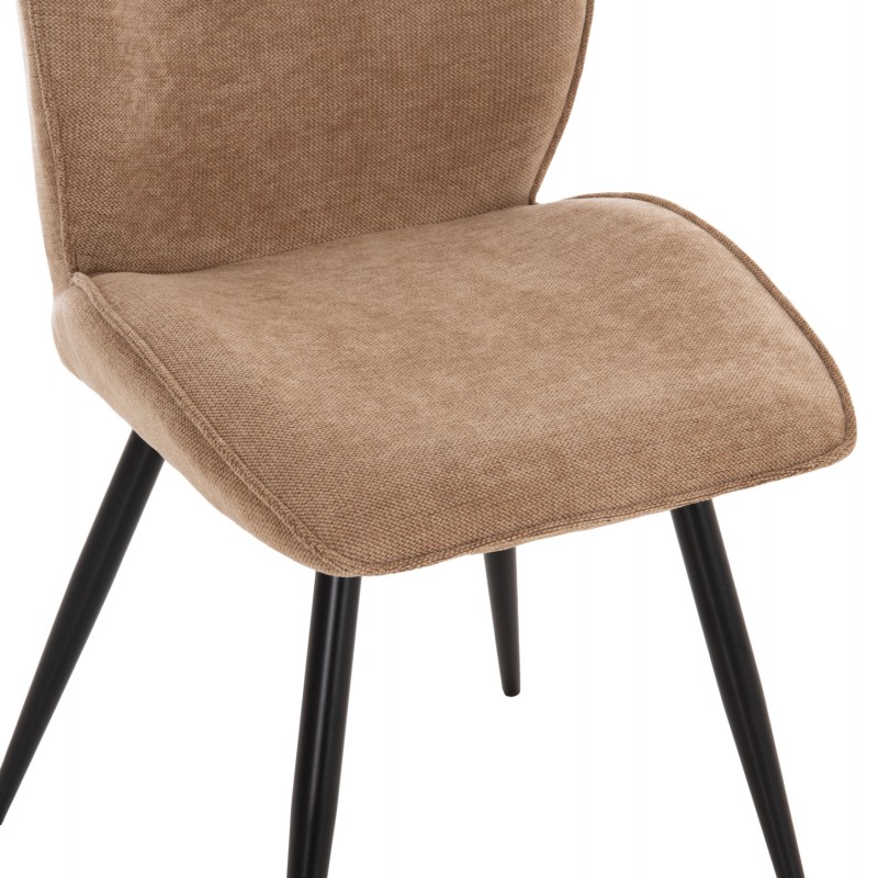 ΚΑΡΕΚΛΑ ΤΡΑΠΕΖΑΡΙΑΣ GAFF HM18425.03 TAUPE ΥΦΑΣΜΑ-ΜΕΤΑΛ.ΜΑΥΡΑ ΠΟΔΙΑ 49x63x90Υεκ