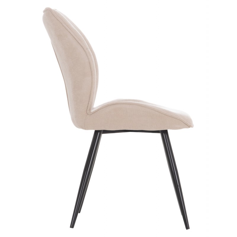 ΚΑΡΕΚΛΑ ΤΡΑΠΕΖΑΡΙΑΣ GAFF HM18425.02 ΜΠΕΖ ΥΦΑΣΜΑ-ΜΕΤΑΛ.ΜΑΥΡΑ ΠΟΔΙΑ 49x63x90Υεκ