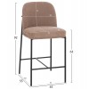 ΣΚΑΜΠΟ ΜΠΑΡ ΜΕΣ.ΥΨΟΥΣ MANIDO HM18427.02 TAUPE ΥΦΑΣΜΑ-ΜΕΤΑΛ.ΜΑΥΡΟΣ ΣΚΕΛΕΤΟΣ 45x55x92Υεκ
