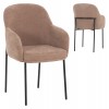 ΠΟΛΥΘΡΟΝΑ ΤΡΑΠΕΖΑΡΙΑΣ MANIDO HM18429.03 TAUPE ΥΦΑΣΜΑ-ΜΕΤΑΛ.ΜΑΥΡΑ ΠΟΔΙΑ 54x61x87Υεκ