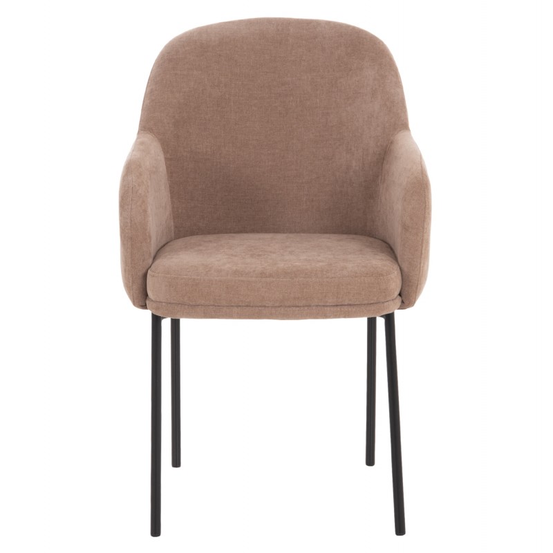 ΠΟΛΥΘΡΟΝΑ ΤΡΑΠΕΖΑΡΙΑΣ MANIDO HM18429.03 TAUPE ΥΦΑΣΜΑ-ΜΕΤΑΛ.ΜΑΥΡΑ ΠΟΔΙΑ 54x61x87Υεκ