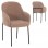 ΠΟΛΥΘΡΟΝΑ ΤΡΑΠΕΖΑΡΙΑΣ MANIDO HM18429.03 TAUPE ΥΦΑΣΜΑ-ΜΕΤΑΛ.ΜΑΥΡΑ ΠΟΔΙΑ 54x61x87Υεκ