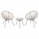 ΣΕΤ ΕΞΩΤΕΡΙΚΟΥ ΧΩΡΟΥ 3ΤΜΧ ACAPULCO HM11861.03 P.E.RATTAN ΕΚΡΟΥ-ΜΕΤΑΛΛΟ ΣΕ ΜΑΥΡΟ