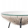 ΣΕΤ ΕΞΩΤΕΡΙΚΟΥ ΧΩΡΟΥ 3ΤΜΧ ACAPULCO HM11861.03 P.E.RATTAN ΕΚΡΟΥ-ΜΕΤΑΛΛΟ ΣΕ ΜΑΥΡΟ