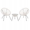 ΣΕΤ ΕΞΩΤΕΡΙΚΟΥ ΧΩΡΟΥ 3ΤΜΧ ACAPULCO HM11861.12 P.E.RATTAN ΛΕΥΚΟ-ΜΕΤΑΛΛΟ ΣΕ ΜΑΥΡΟ