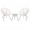ΣΕΤ ΕΞΩΤΕΡΙΚΟΥ ΧΩΡΟΥ 3ΤΜΧ ACAPULCO HM11861.12 P.E.RATTAN ΛΕΥΚΟ-ΜΕΤΑΛΛΟ ΣΕ ΜΑΥΡΟ