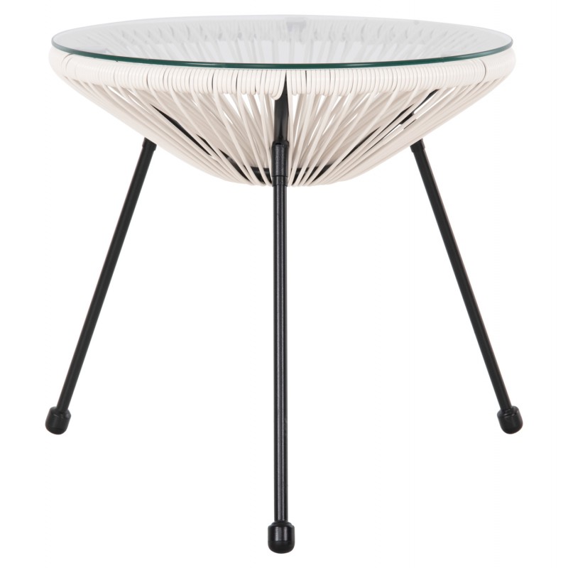 ΣΕΤ ΕΞΩΤΕΡΙΚΟΥ ΧΩΡΟΥ 3ΤΜΧ ACAPULCO HM11861.12 P.E.RATTAN ΛΕΥΚΟ-ΜΕΤΑΛΛΟ ΣΕ ΜΑΥΡΟ