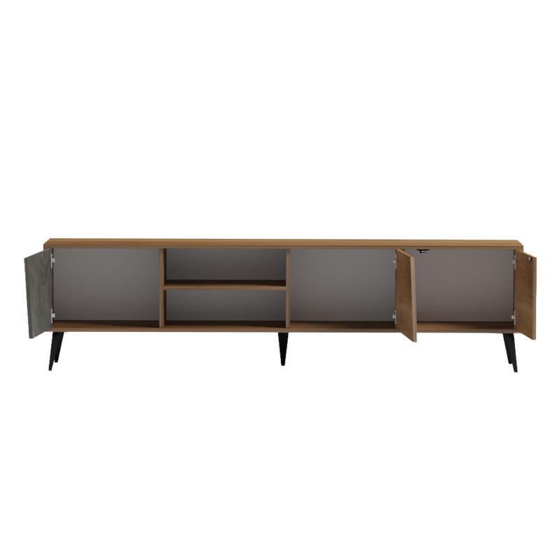 ΕΠΙΠΛΟ ΤΗΛΕΟΡΑΣΗΣ CATERRA HM18374.14 ΜΕΛΑΜΙΝΗ ΦΥΣΙΚΟ-MOORE STONE 180Χ35.5Χ48Υεκ.
