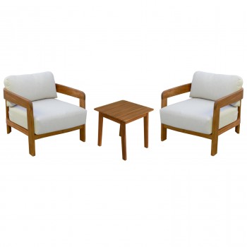LOUNGE ΣΕΤ SOLARA HM10892 ΤΡΑΠΕΖΑΚΙ & 2 ΠΟΛΥΘΡΟΝΕΣ--ΞΥΛΟ ΑΚΑΚΙΑΣ--ΕΚΡΟΥ ΜΑΞΙΛΑΡΙΑ