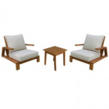 LOUNGE ΣΕΤ MIREX HM10893 ΤΡΑΠΕΖΑΚΙ & 2 ΠΟΛΥΘΡΟΝΕΣ--ΞΥΛΟ ΑΚΑΚΙΑΣ--ΕΚΡΟΥ ΜΑΞΙΛΑΡΙΑ