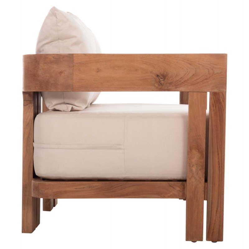 ΚΑΝΑΠΕΣ ΔΙΘΕΣΙΟΣ ΣΕΙΡΑ KIOTO HM6381 ΞΥΛΟ TEAK ΦΥΣΙΚΟ-ΜΠΕΖ ΜΑΞΙΛΑΡΙΑ 140x77x72Υεκ.