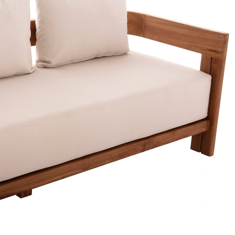 ΚΑΝΑΠΕΣ ΤΡΙΘΕΣΙΟΣ ΣΕΙΡΑ KIOTO HM6382 ΞΥΛΟ TEAK ΦΥΣΙΚΟ-ΜΠΕΖ ΜΑΞΙΛΑΡΙΑ 210x74x72Υεκ.
