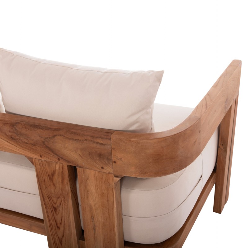 ΚΑΝΑΠΕΣ ΤΡΙΘΕΣΙΟΣ ΣΕΙΡΑ KIOTO HM6382 ΞΥΛΟ TEAK ΦΥΣΙΚΟ-ΜΠΕΖ ΜΑΞΙΛΑΡΙΑ 210x74x72Υεκ.