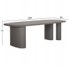 ΤΡΑΠΕΖΙ ΤΡΑΠΕΖΑΡΙΑΣ FIBER CEMENT ΟΒΑΛ GLEN HM6598.01 ΓΚΡΙ 260x95x75Υεκ