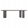 ΤΡΑΠΕΖΙ ΤΡΑΠΕΖΑΡΙΑΣ FIBER CEMENT ΟΒΑΛ GLEN HM6598.01 ΓΚΡΙ 260x95x75Υεκ