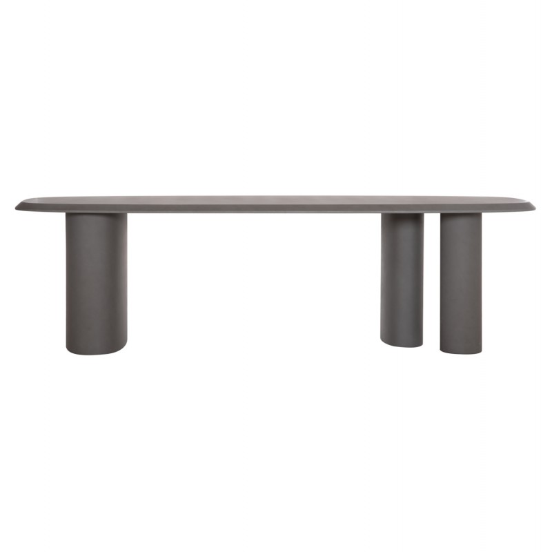 ΤΡΑΠΕΖΙ ΤΡΑΠΕΖΑΡΙΑΣ FIBER CEMENT ΟΒΑΛ GLEN HM6598.01 ΓΚΡΙ 260x95x75Υεκ