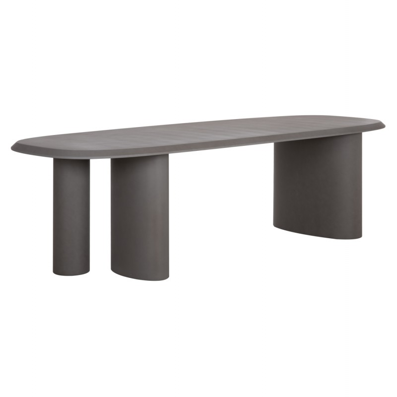 ΤΡΑΠΕΖΙ ΤΡΑΠΕΖΑΡΙΑΣ FIBER CEMENT ΟΒΑΛ GLEN HM6598.01 ΓΚΡΙ 260x95x75Υεκ