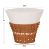 ΣΕΤ 2ΤΜΧ ΒΟΗΘΗΤΙΚΑ ΤΡΑΠΕΖΙΑ PERRAL HM21138.02 FIBER CEMENT ΛΕΥΚΟ-ΦΥΣΙΚΟ RATTAN