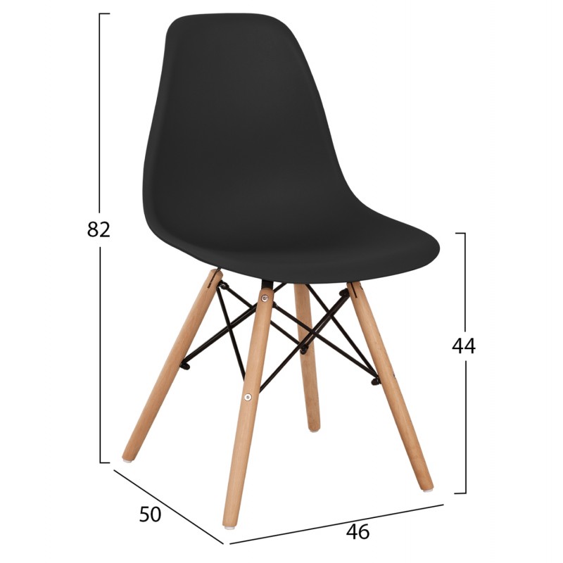 ΣΕΤ ΤΡΑΠΕΖΑΡΙΑΣ 3ΤΜΧ PALOMA HM21380.02 ΤΕΤΡΑΓΩΝΟ ΤΡΑΠΕΖΙ & 2 ΚΑΡΕΚΛΕΣ ΣΕ ΜΑΥΡΟ