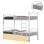 ΚΟΥΚΕΤΑ ΜΕ 2 ΣΥΡΤΑΡΙΑ SONAMA & ΣΤΡΩΜΑΤΑ 90X190εκ FLOOR HM10749.02 ΜΕΤΑΛΛΟ ΛΕΥΚΟ