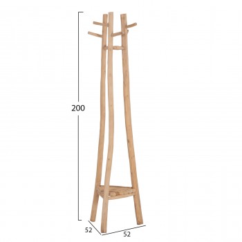 ΚΑΛΟΓΕΡΟΣ ΜΕ 3 ΚΟΛΩΝΕΣ TRIDEM HM4881 ΞΥΛΟ TEAK ΣΕ ΦΥΣΙΚΟ 52x52x200Υεκ.